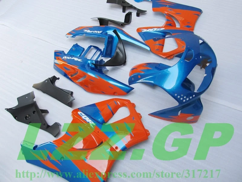 

LZZ.GP fairing kits for HONDA CBR900RR 893 96 97 CBR 900RR 96 97 1996 1997 CBR893 96 97 blue orange fairing parts #16shyd