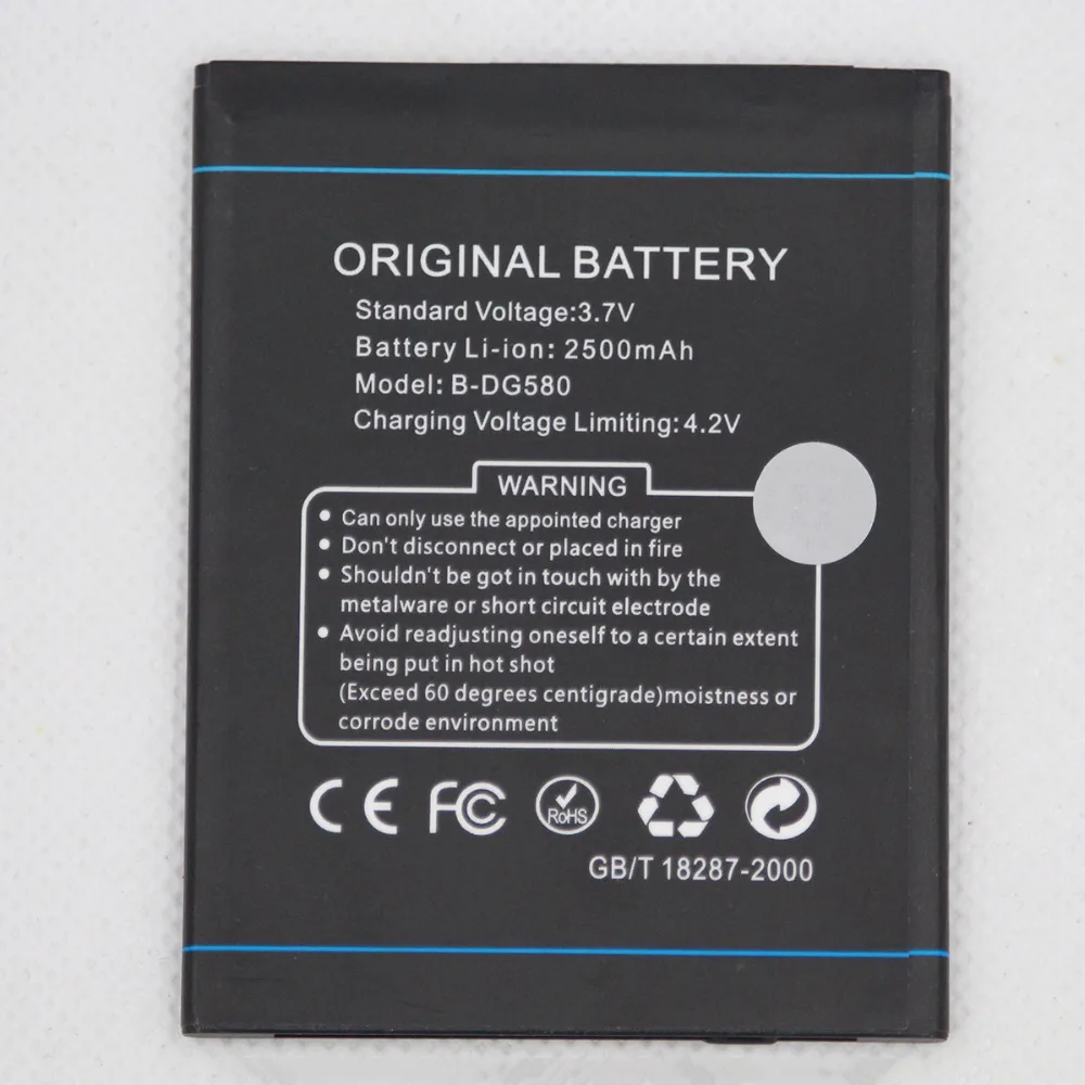 10 шт./лот ISUNOO B-DG580 Аккумулятор Для Doogee Kissme DG580 2500mah B мобильный телефон внутренняя