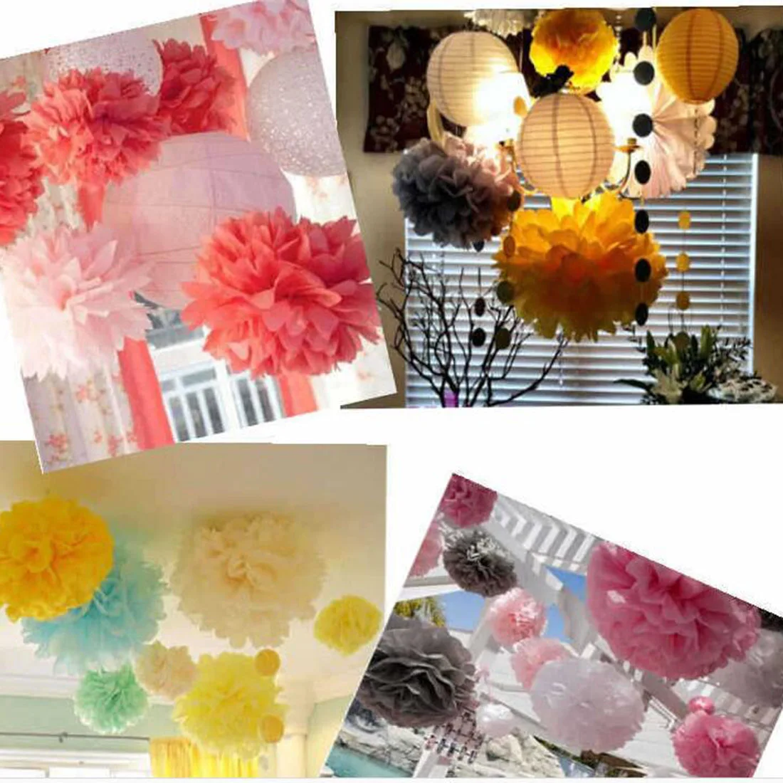 Папиросная бумага Pom Paper Flower Ball Pompom для дома сада свадьбы дня рождения и украшение