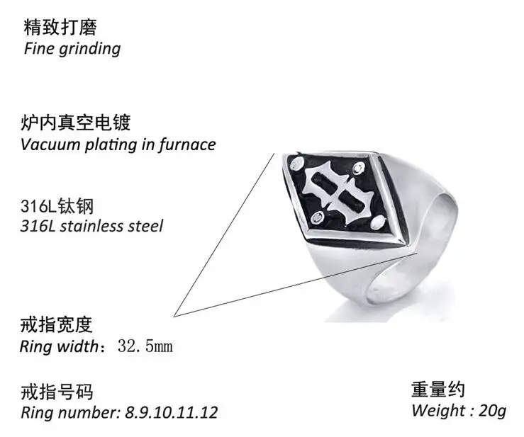 2017 Fashion Hot Sales No. 8 Biker Ring 316L Stainless Steel Mens Women Motor Numer | Кольца