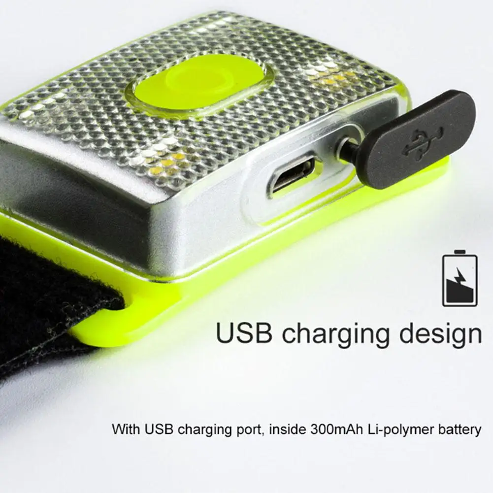 LumiParty Спортивная фара зарядка через usb светодиодный бандаж ночных пробежек