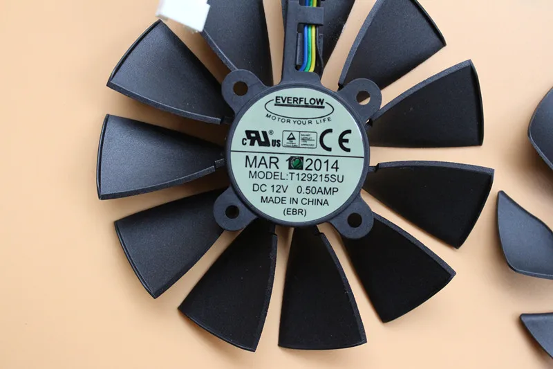 Everflow T129215SU DC 12V 0.25A 85 mm Dia. 49x46x16 мм c.t.c 4 проводной сервера выполненные Вентилятор