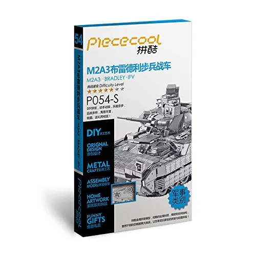 Piececool M2A3 Bradley IFV Танк 3D металлическая головоломка DIY лазерная резка мини джигпилы