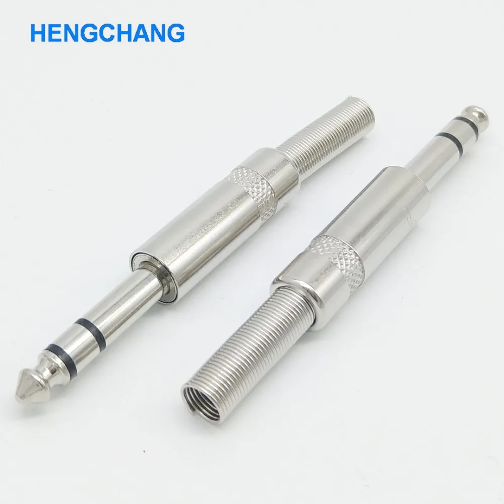 

3pin 6.35mm 6.5mm microphone plug 6.35mm 6.5mm stereo TRS connector jack 1pcs