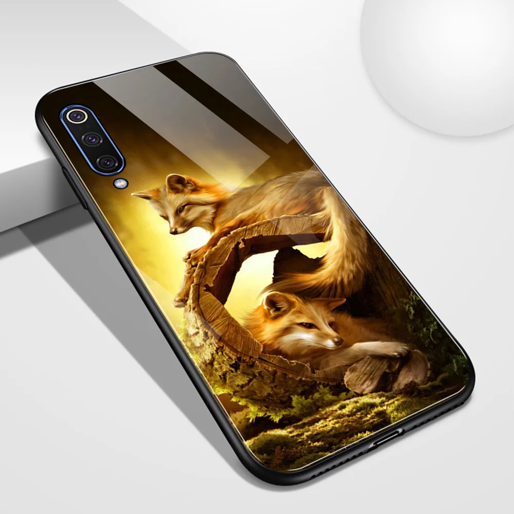 Чехол для xiaomi mi 8 lite, стеклянная задняя крышка, чехол mi x 2 s, милый дизайн с лисой для xiaomi mi 8 8se lite explorer mi 9 9se mi x 2 2s 3 CC9