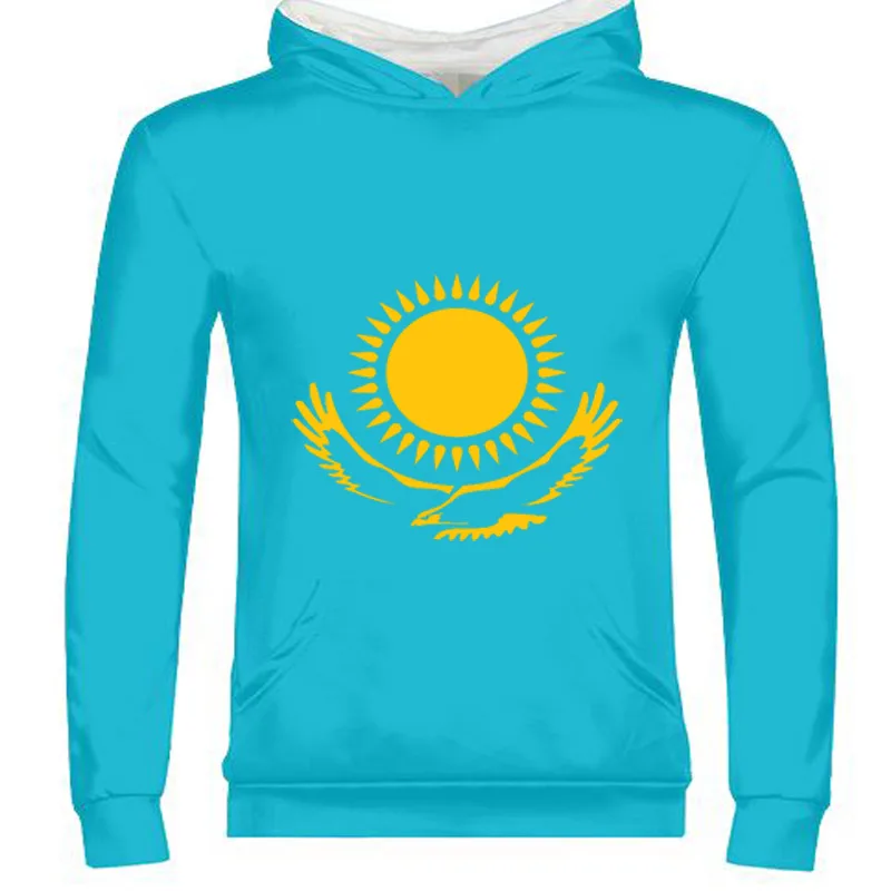 KAZAKHSTAN мужской diy на заказ имя фото Каз толстовка на молнии Национальный флаг kz русский kazakh страна колледж Одежда для мальчиков