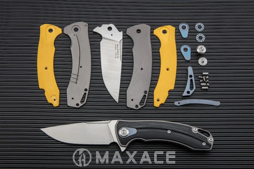 MAXACE баланс-М складной карманный нож кемпинг нож M390 сталь stonewash лезвие