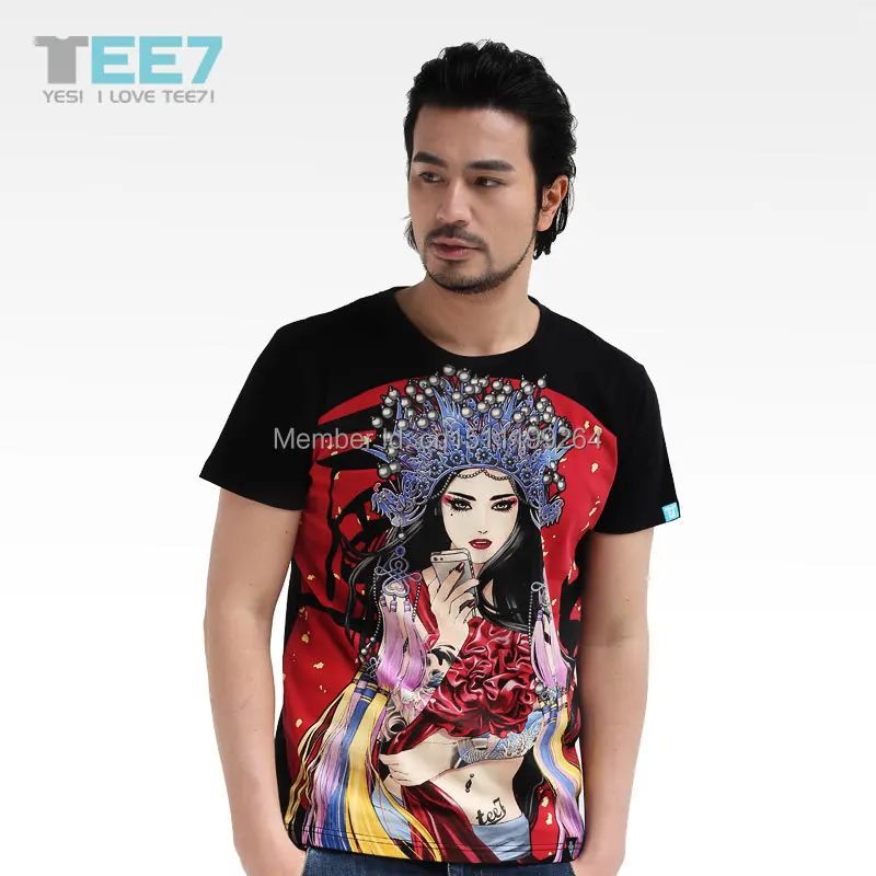 TEE7-2014 summer models original Chinese style men's round neck short sleeve cotton shirt men crossing t-shirt tide | Мужская одежда