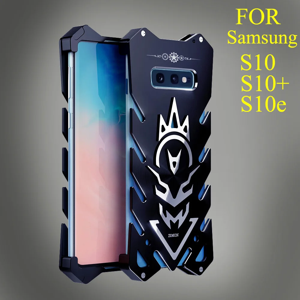 

Чехол для Samsung S10 Plus S10e S10 E Thor Ironman, противоударный металлический чехол-бампер с рамкой, противоударный чехол-бампер, чехлы Zimon Simon