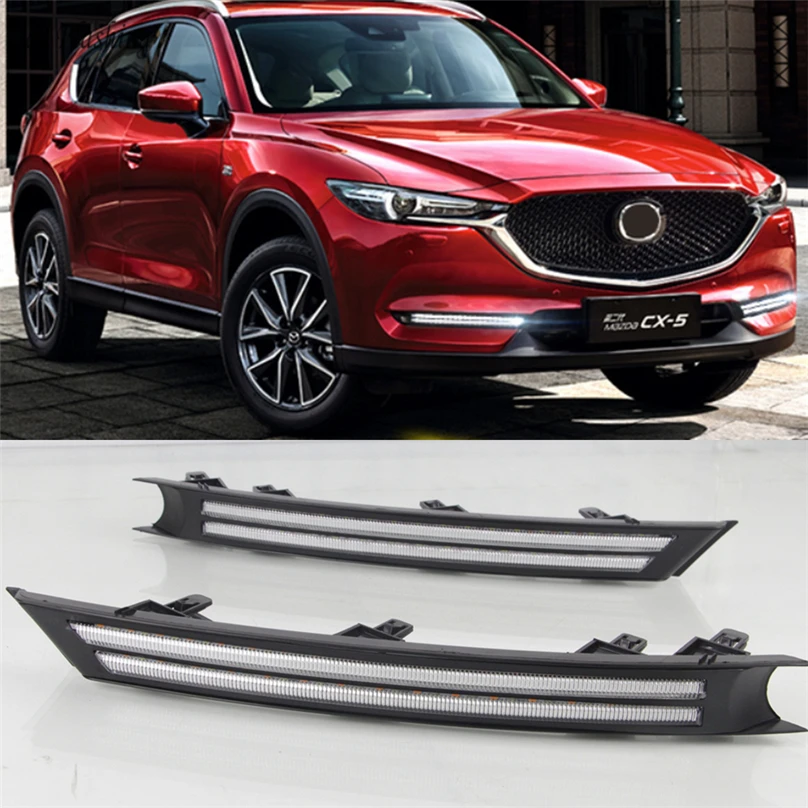 Автомобильная проблесковая для Mazda CX 5 CX5 2017 2018 2019 2020 вождения DRL дневные ходовые