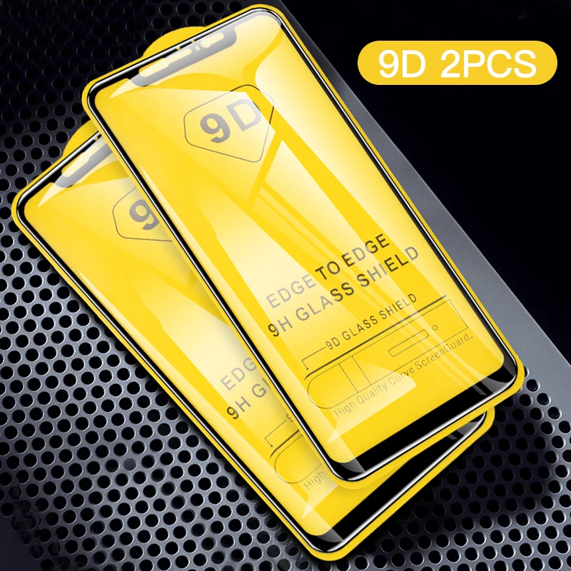 2 шт 9D полное покрытие из закаленного стекла для Xiaomi Mi 6 8 9 SE Lite A1 A2 Защитная пленка для экрана 5X 6X Pocophone F1 F2
