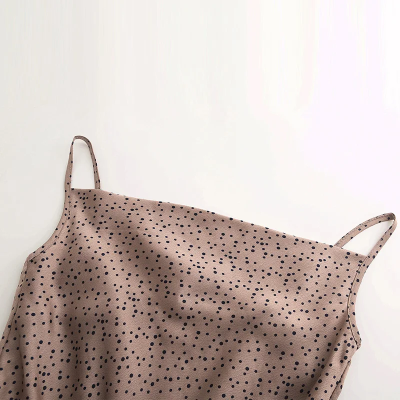 Женское Короткое платье в горошек JYSS винтажное свободное без рукавов на