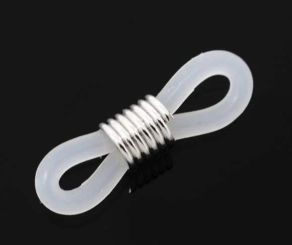 

DoreenBeads 40 Rubber Connectors for Glasses Holder Necklace Chain (B06698), yiwu