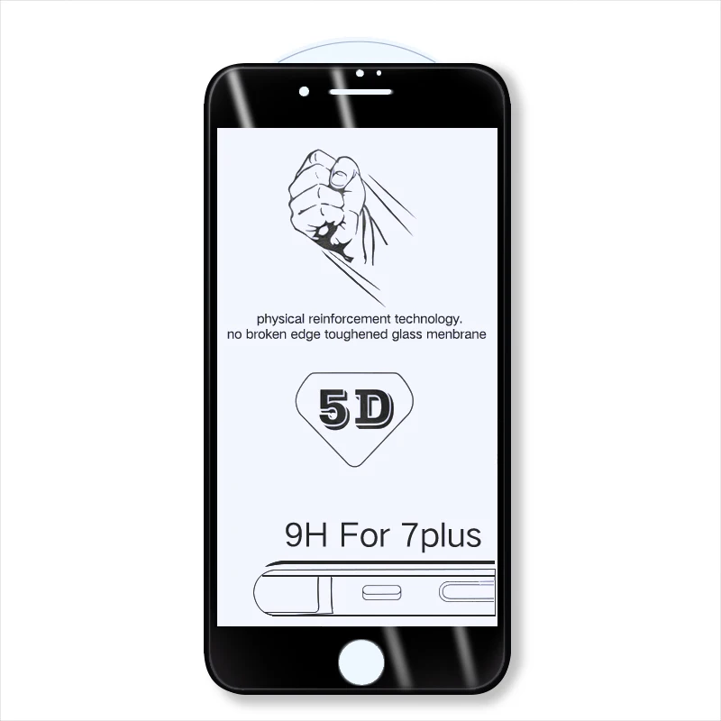Закаленное стекло 5D с полным покрытием экрана для iPhone 7 6 6S 8 Plus X XS MAX XR | Мобильные