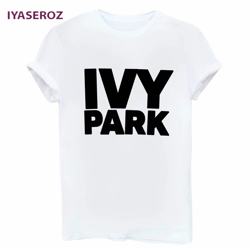 Iyaseroz Новинка 2017 года Плющ Парк письма печатаются Для женщин футболка смешные