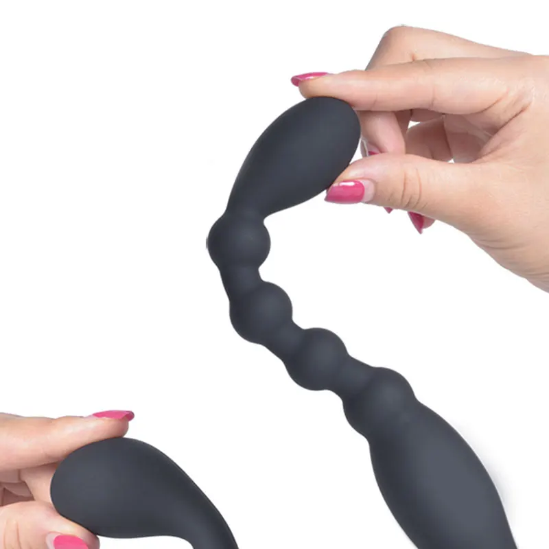 Беспроводной удаленный гибкий анальный фаллоимитатор с бусинами вибратор 10