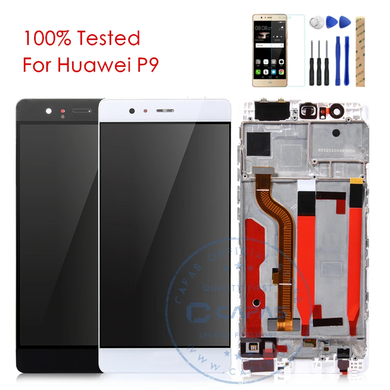 ЖК дисплей и рамка для Huawei P9 дигитайзер с сенсорным экраном в сборе сменные
