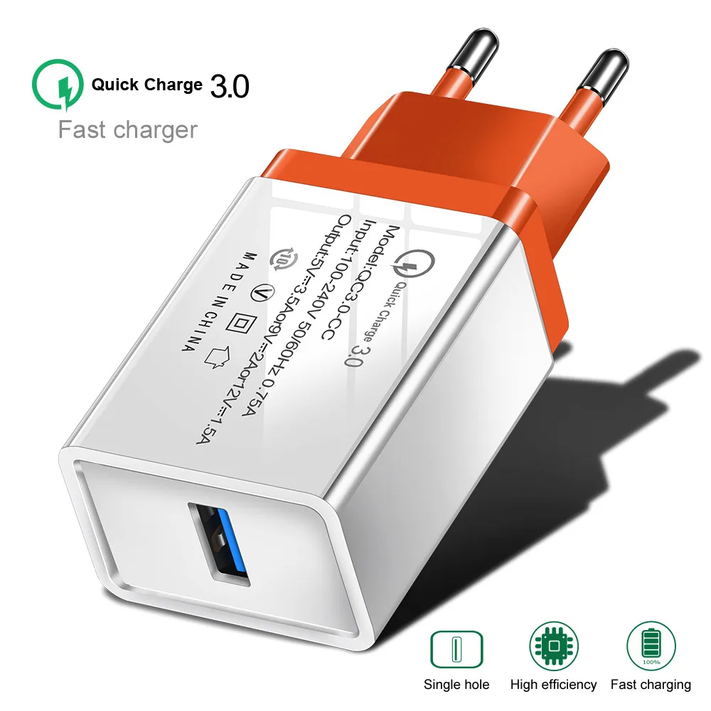 Быстрая зарядка 3,0 зарядное устройство для Oukitel K12 K10 K9 K8 K7 power K6 K5 K3 настенное зарядное устройство для мобильного телефона Быстрая зарядка для Oukitel Y4800 - Тип штекера: Orange