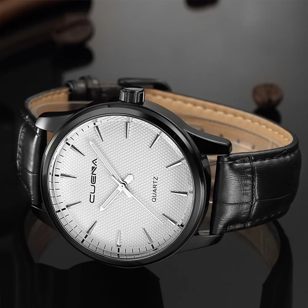 Fashion Men's Date Leather Sport Quartz Noctilucent Wrist Watch Male Clock Casual Watches relogio masculino erkek kol saati A40