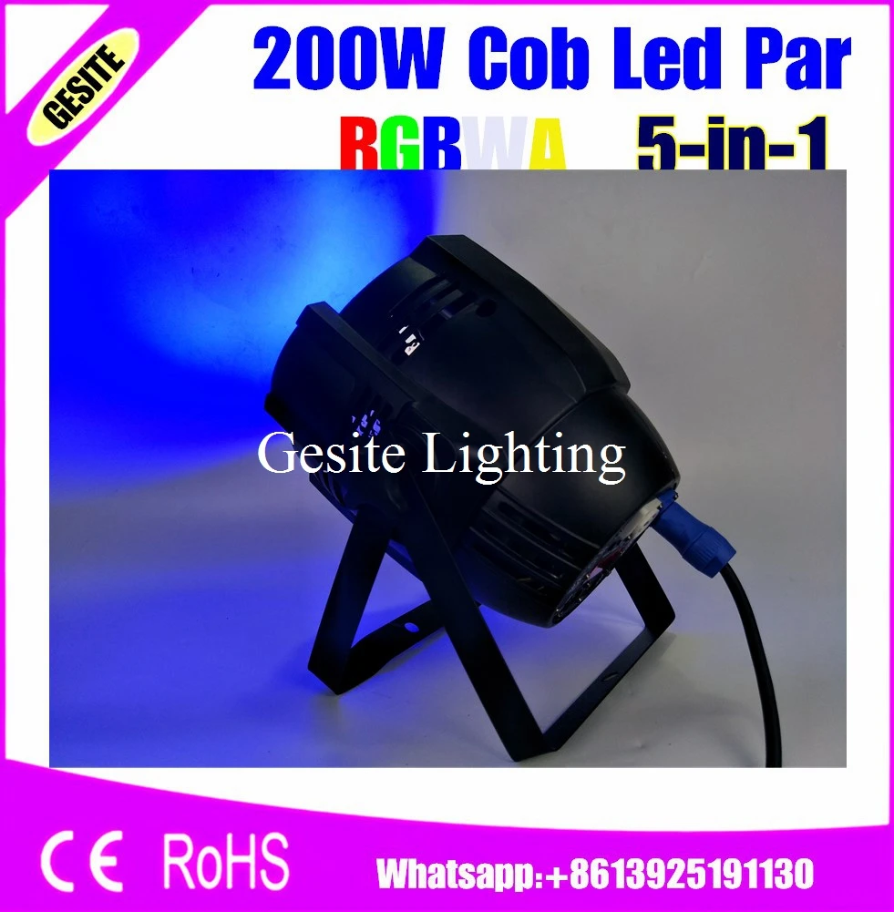 2 шт./лот 200 Вт RGBWA Par 64 COB LED Light корпус Blacklight dj light|led par light|par lightcob led |