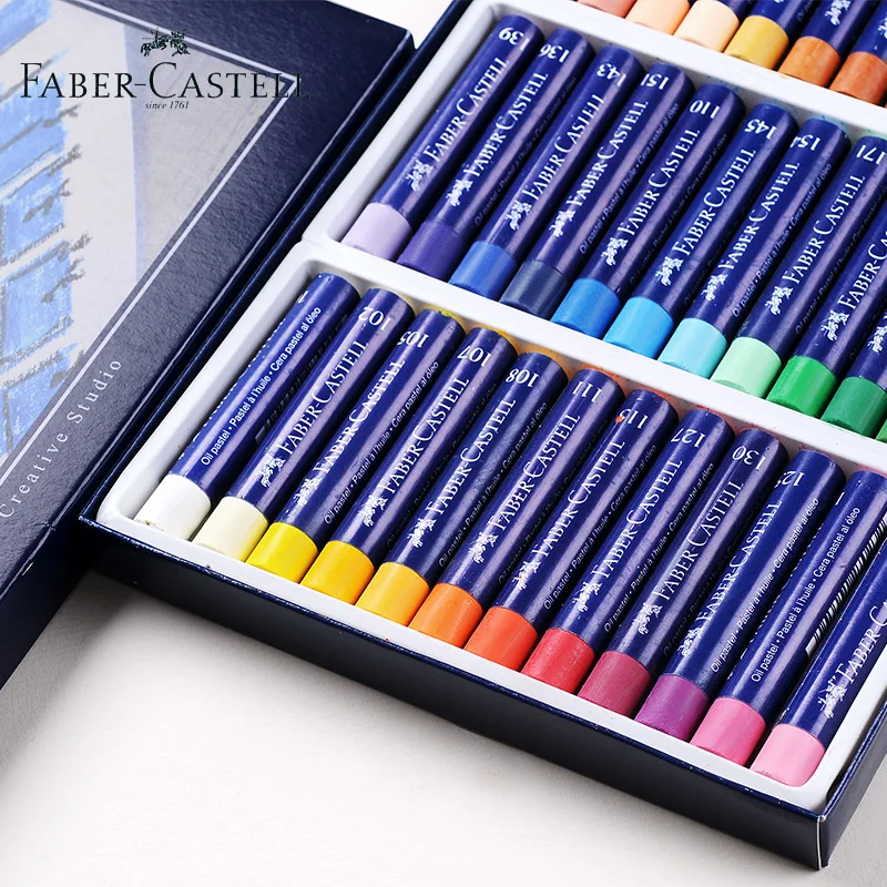 FABER CASTELL масляная пастель 12/24/36 цвет синий коробка нетоксичный studio мягкий карандаш профессиональная живопись масляная пастель ручная роспись