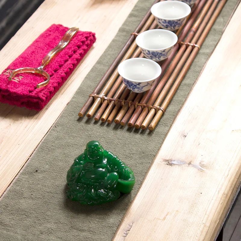 Чайная игрушка статуя Будды из нефрита фигурка фэн-шуй для чайного набора | Дом и