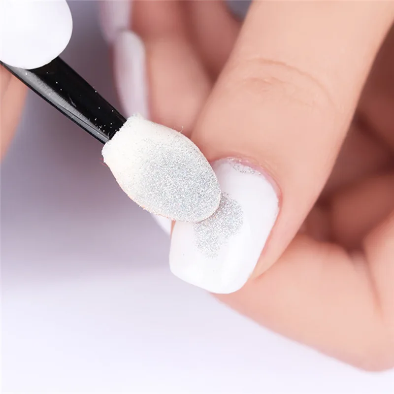 Двухсторонняя губка для пудры ногтей 10 шт. двусторонняя теней палочка макияжа