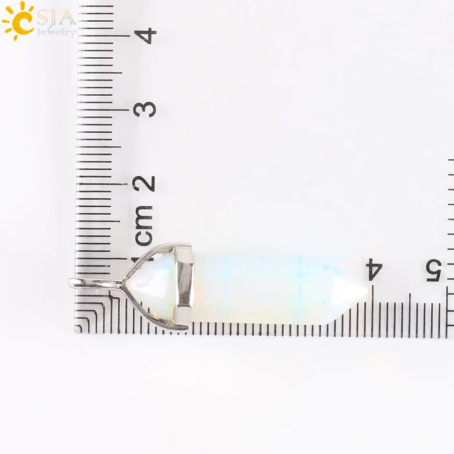 CSJA искусственный опал полудрагоценный камень подвеска в форме пули массивное