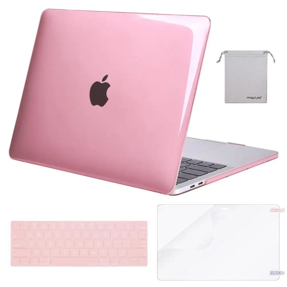 Crystal Pink MOSISO матовый чехол для ноутбука Macbook Pro retina Air 11 12 13 15 чехол для New Air 13 A1932 New Pro 13 15 с сенсорной панелью - Цвет: Crystal Pink
