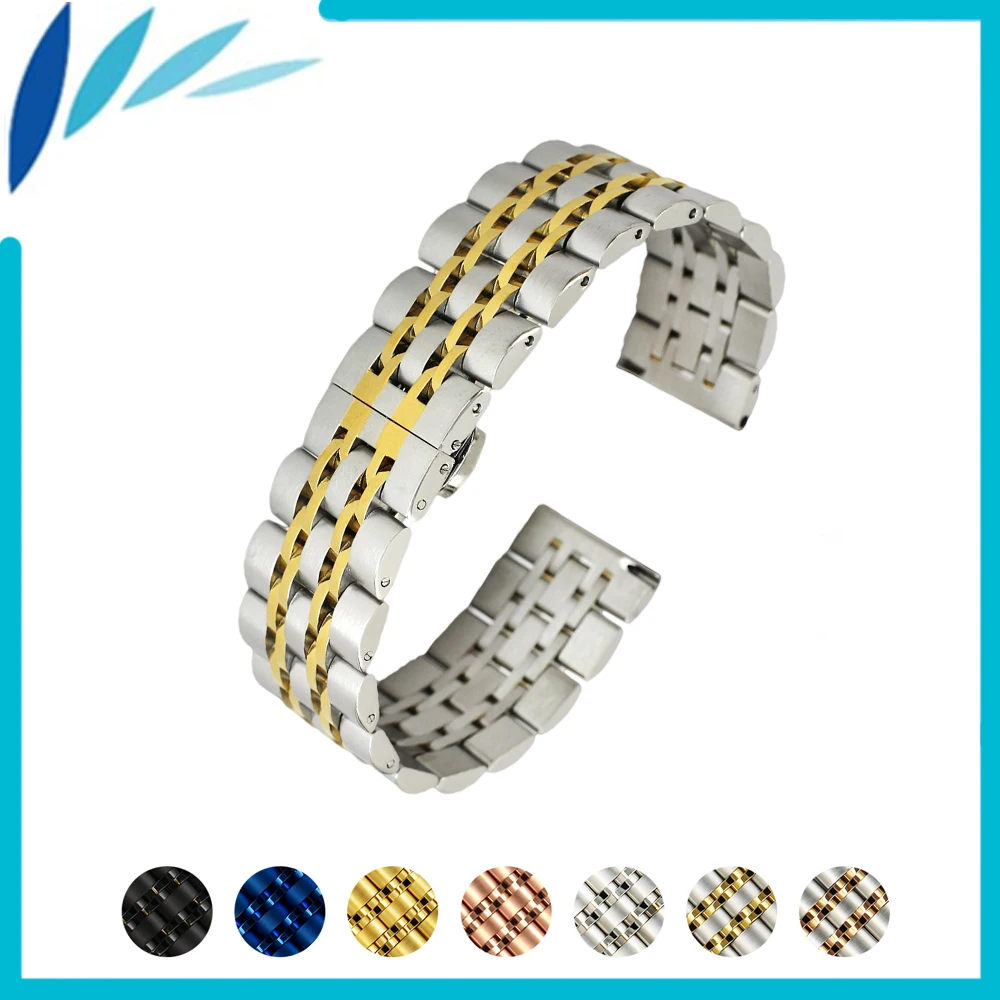 

Браслет из нержавеющей стали для часов, быстросъемный ремешок с застежкой-бабочкой Armani, черный, серебристый + инструмент, 20 мм 22 мм