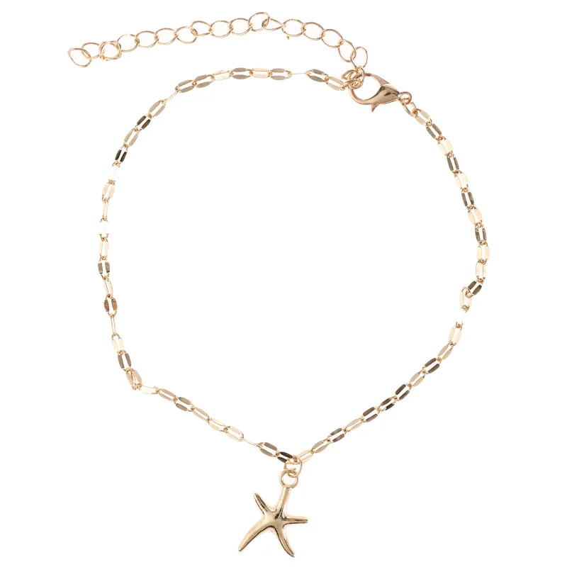 Boho Starfish Женская цепочка на лодыжку ювелирный браслет для лодыжки Femme chevill Bijoux Pulseras Tobilleras Mujer Enkelbandje