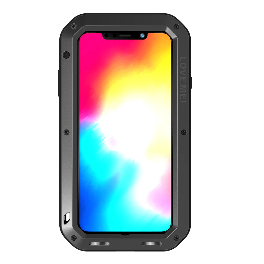 Love Mei Brand Case For iPhone X XS MAX XR Metal Phone Cover 7 8 Plus 6 6s Rugged Armor Shockproof Shell |