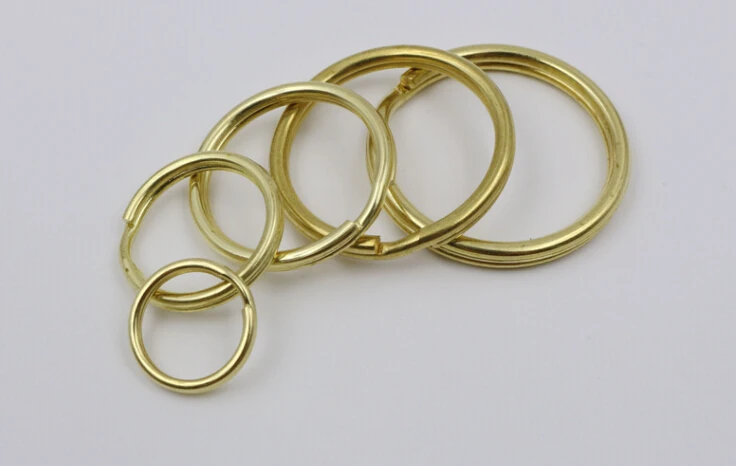 10 piece/lot Pure copper key ring brass DIY hardware fittings leather | Обустройство дома