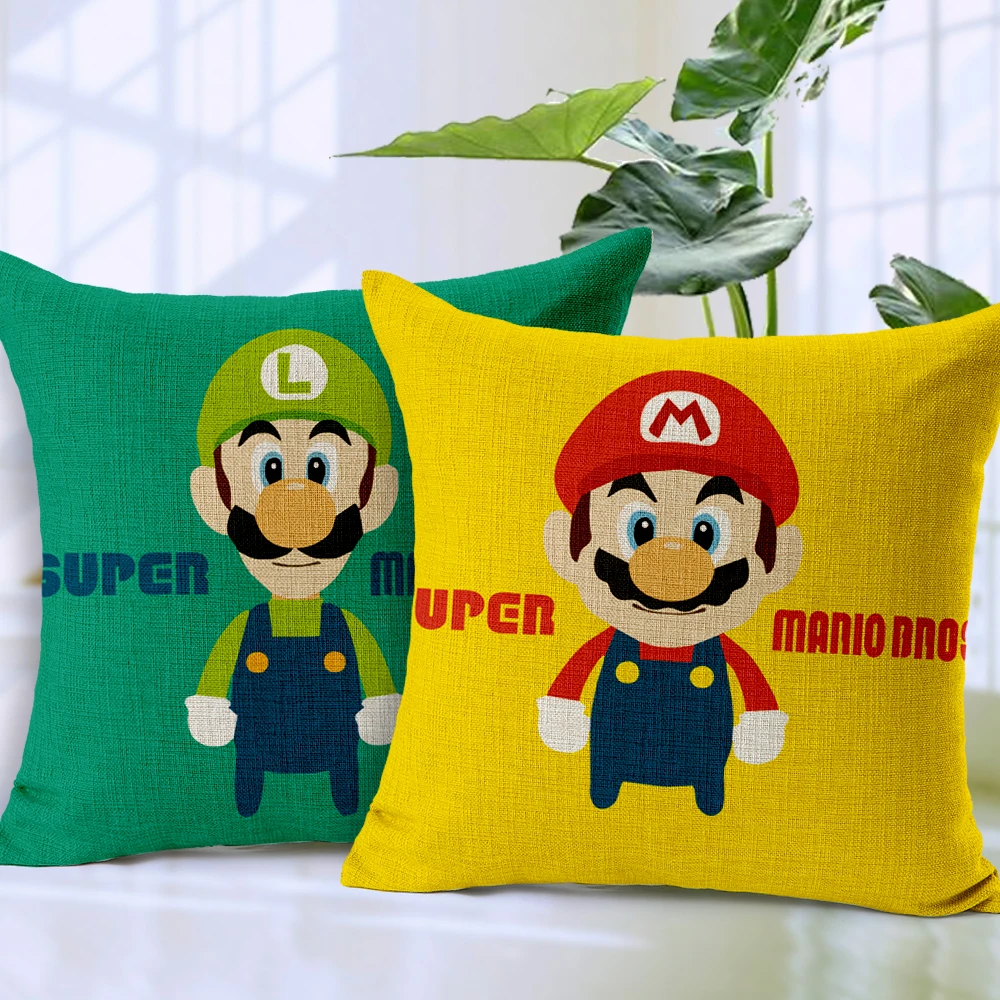 Супербратья Марио накидка для подушки рисунок из мультфильма Креативное и