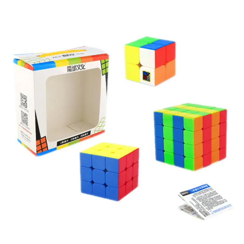 Moyu комплект из 3 предметов 2x2x2+ 3x3x3 4x4x4 Magic Cube speed Cube набор образовательных игрушек для детей игрушечные лошадки кубик рубика