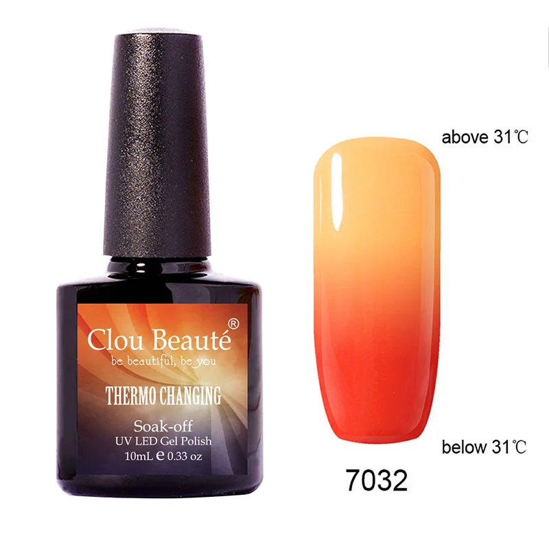 7032 Clou Beaute термо-сменный Гель-лак для ногтей отмачиваемый УФ-Гель-лак для ногтей горячая Распродажа Гель-лак для температуры лак стойкий лак - Цвет: 7032