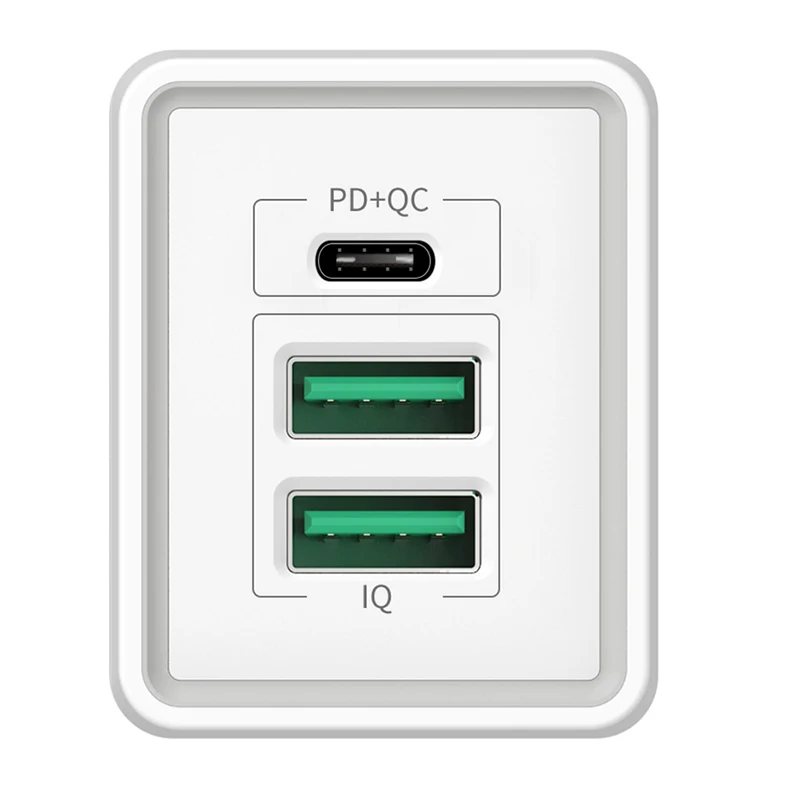Быстрое зарядное устройство USB Type C PD + QC3.0 QC4.0 30 Вт ЕС/США быстрая зарядка для