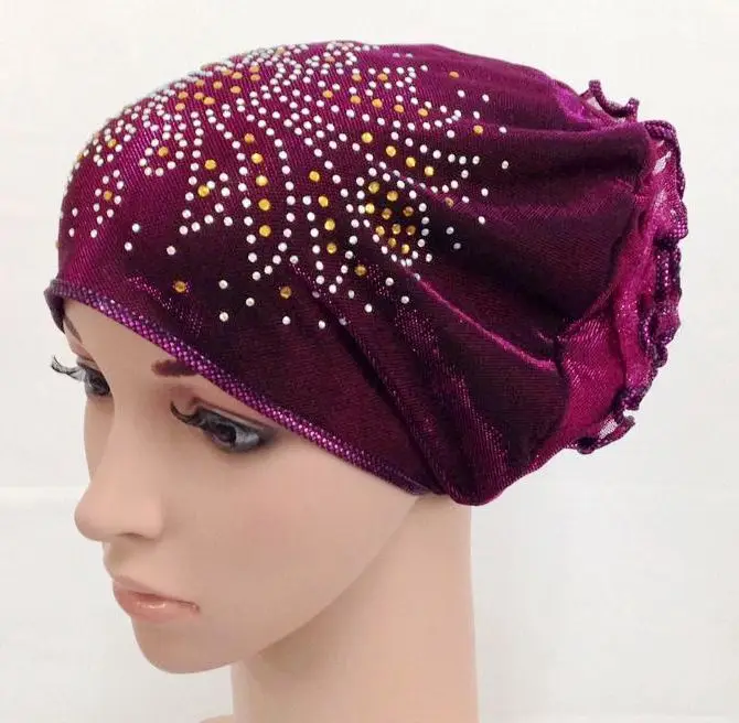 Новый стиль цветок люрекс дизайнерские наклейки женская мусульманская шляпа