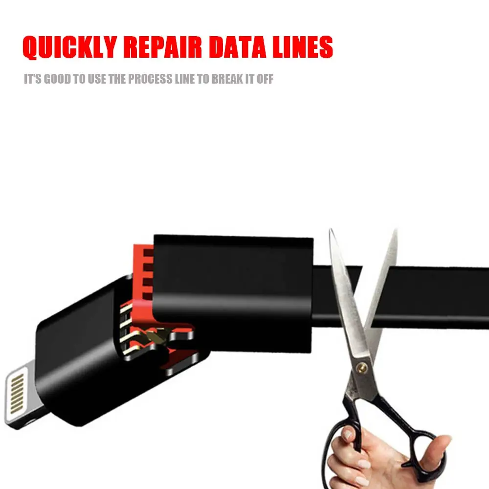 Восстанавливаемый зарядный дата кабель для iPhone/Micro USB/type C 1 5 m многоразовые