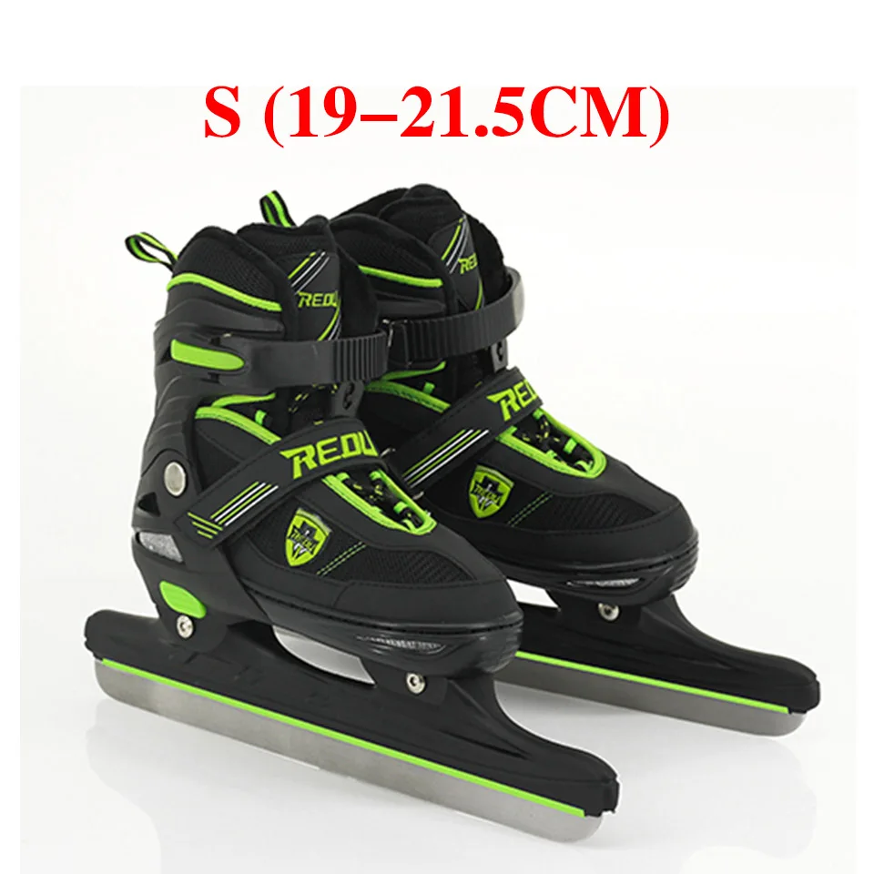 green speed size S Коньки для коньков, обувь для трюков, для взрослых и детей, регулируемые коньки с шариковым лезвием, скоростные коньки, коньки для хоккея, нож для катания на коньках, спортивные, ID13 - Цвет: green speed size S
