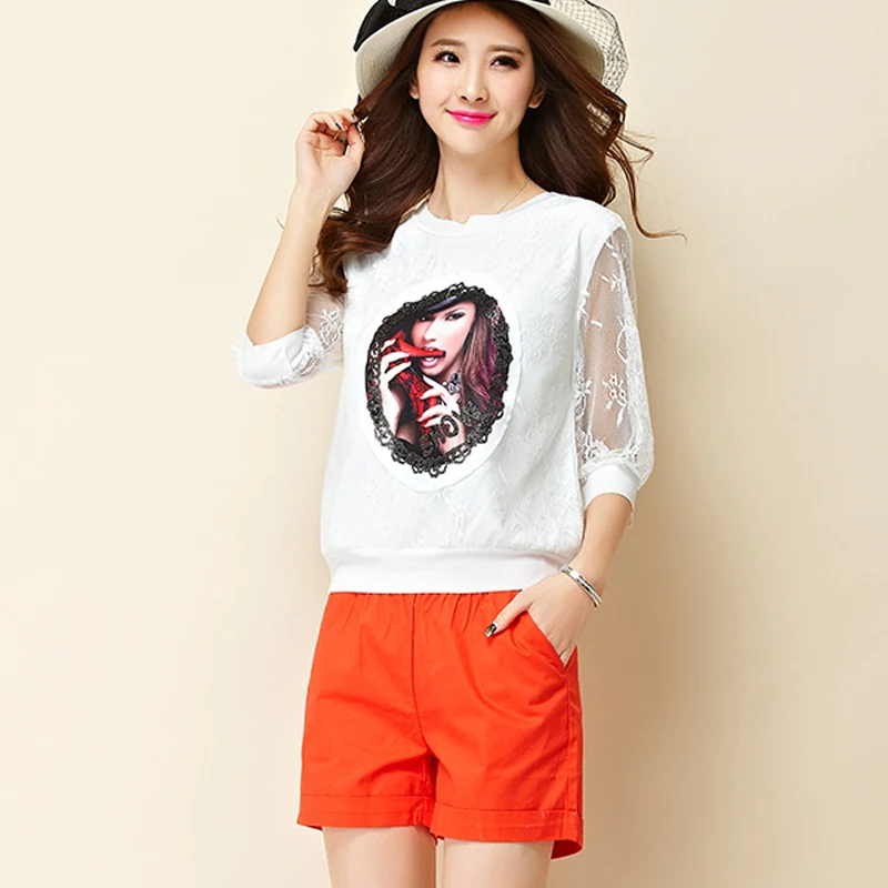 Шорты женские повседневные свободные карамельных цветов большого размера 2019 |