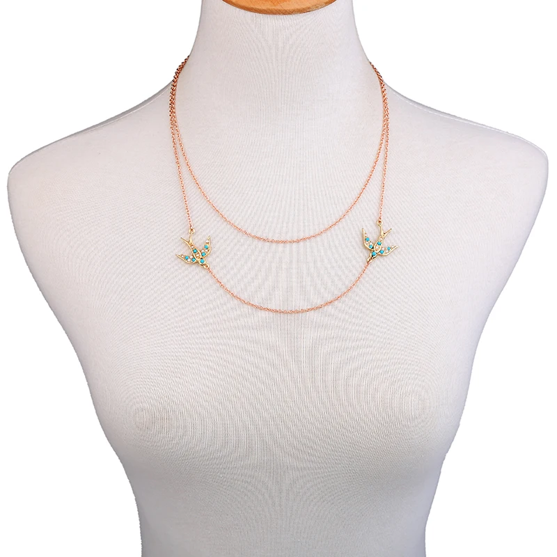 Женское винтажное ожерелье с искусственным жемчугом и птицей | Украшения