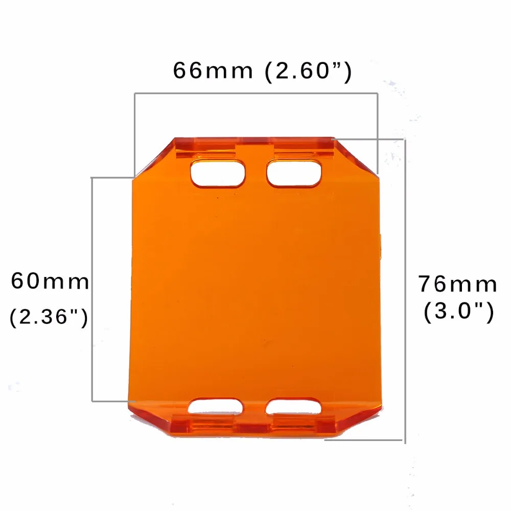 2 шт. желтый оснастки на LED свет работы бар пыленепроницаемый защитный чехол для 4