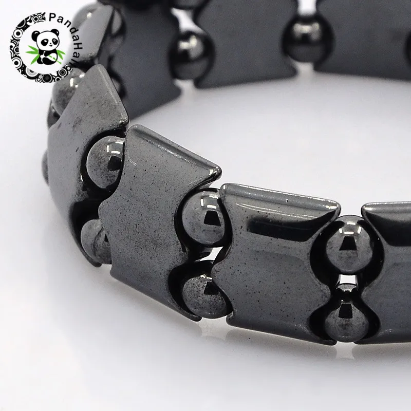 Браслеты pandahall эластичные магнитные из гематита для мужчин и женщин