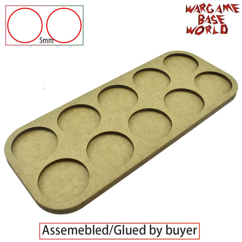 5mm distance Wargame Base World-лоток для движения-10 цоколей 32 мм круглый-двойной Билайн Форма МДФ - Цвет: 5mm distance