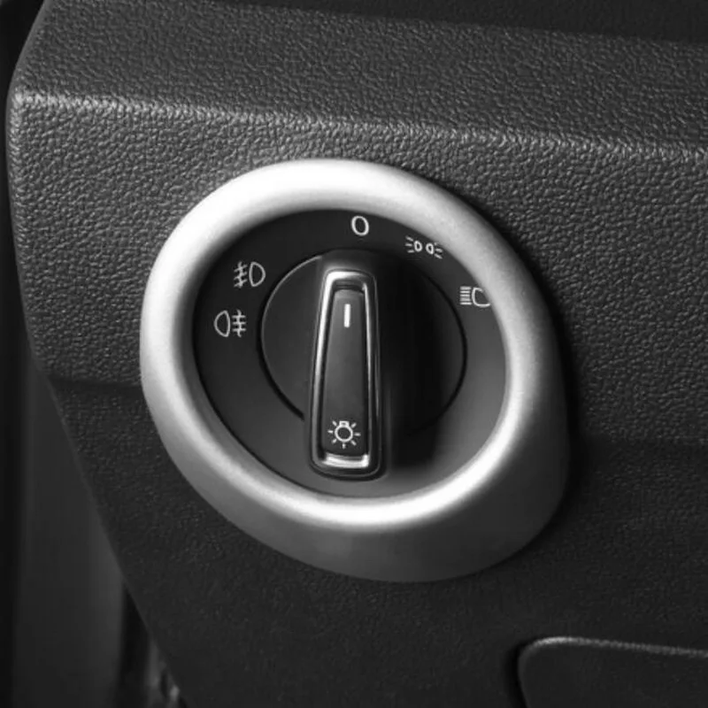 Tonlinker Interior Headlight Switch button Cover sticker for Volkswagen T-ROC 2018-19 Car styling 1 PCS ABS/Metal | Автомобили и
