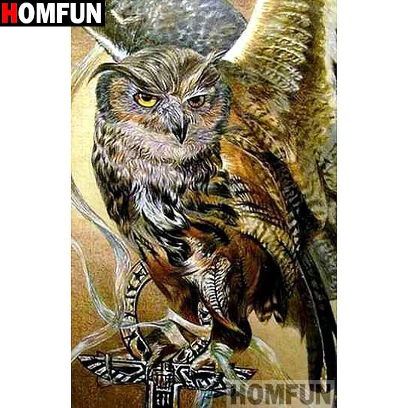 

HOMFUN Full Square/Round Drill 5D DIY Diamond Painting "Animal eagle" Embroidery Cross Stitch 5D Home Decor Gift A14616
