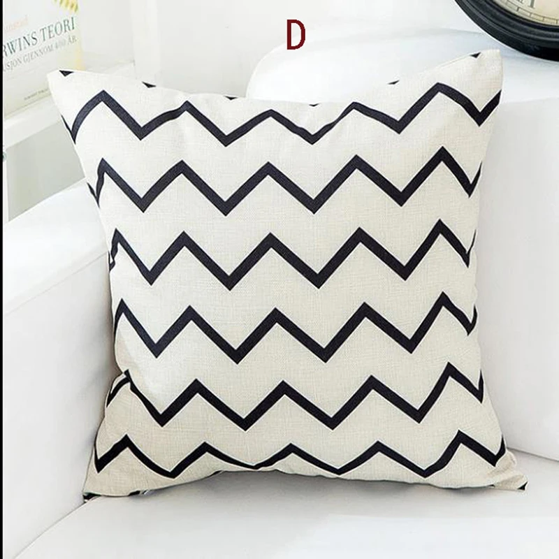 Ogiselestyle черно-белая с геометрическим узором stripespillowcase домашнего декора