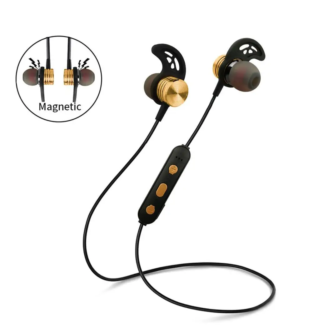 Беспроводные Bluetooth наушники с защитой от пота магнитные спортивные IPX4 103db 2 часа