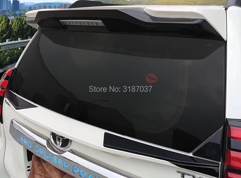 

For Toyota Cruiser Prado FJ150 2010-2018 ABS Plastic Black White Color Rear Roof Spoiler Wing Trunk Lip Boot Cover Car Styling